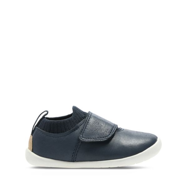 Clarks Boys Roamer Seek Casual Shoes Navy | USA-6512938